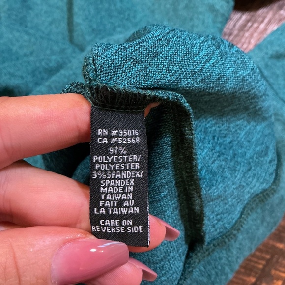 Straight Down Men’s Teal Quarter Zip Pullover Sweatshirt XL Golf Activewear - Picture 9 of 11